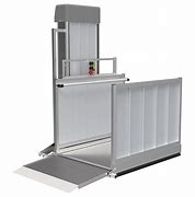 Wheelchair elevator lift installed at a home